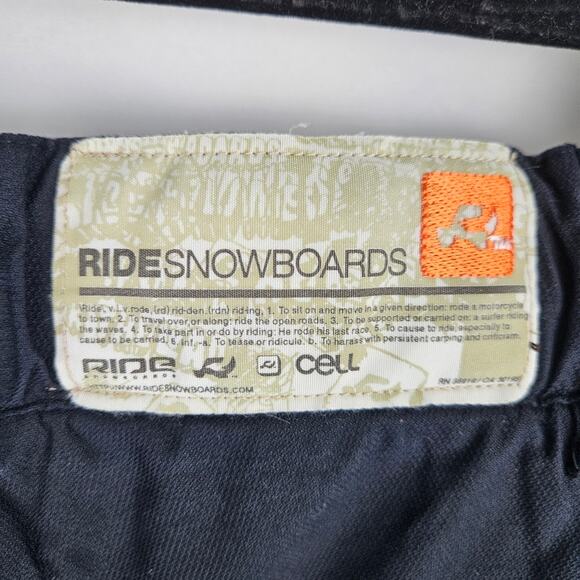 Ride Snowboards Black Ski Snow Cell 5 Series 28 x 28 Unisex Waterproof Pants - Picture 11 of 13